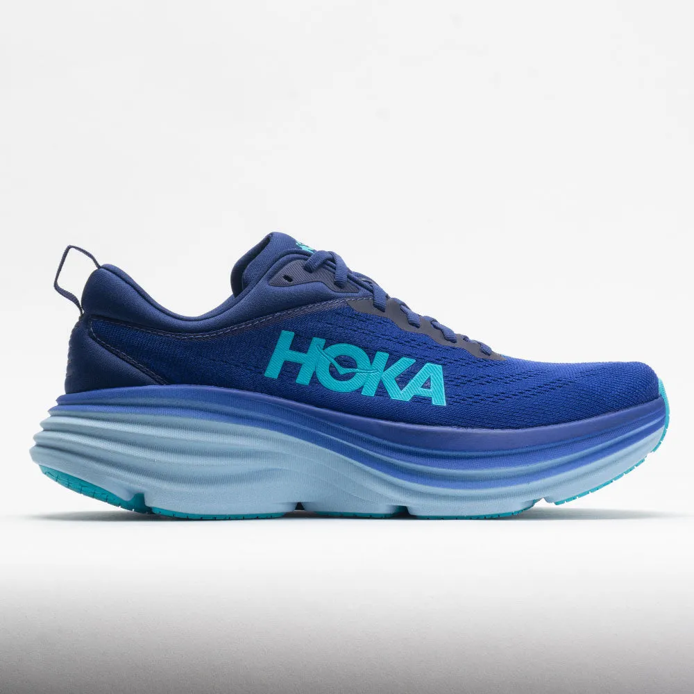 HOKA Bondi 8 Men's  Bellwhether Blue/Bluing plyometric training running shoes