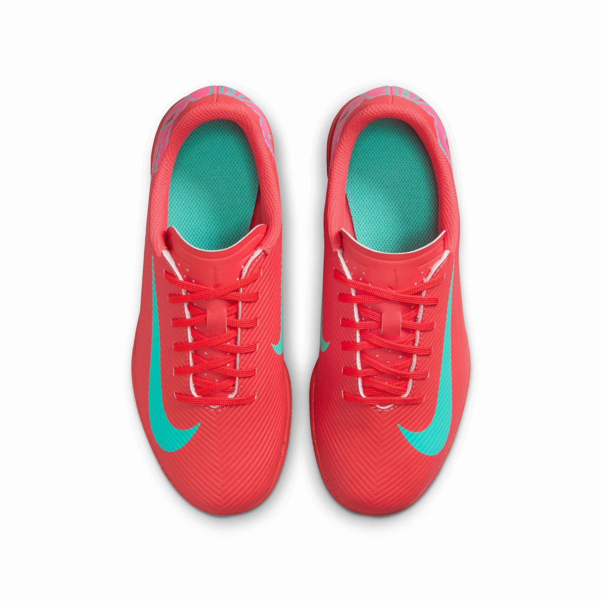 Clean Surface Nike Junior Vapor 16 Club IC Indoor Shoes - Ember Glow/Aurora Green