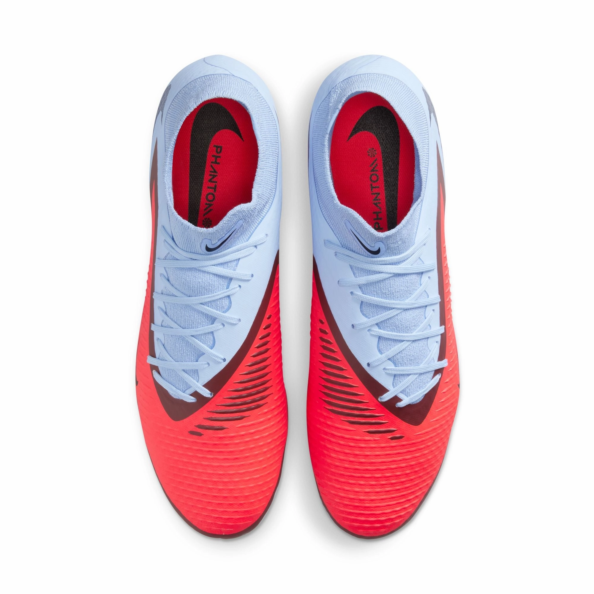 Nike Phantom 6 360 High Academy DF FG Firm Ground Soccer Cleats - Royal Tint/ Bright Crimson Cool Down