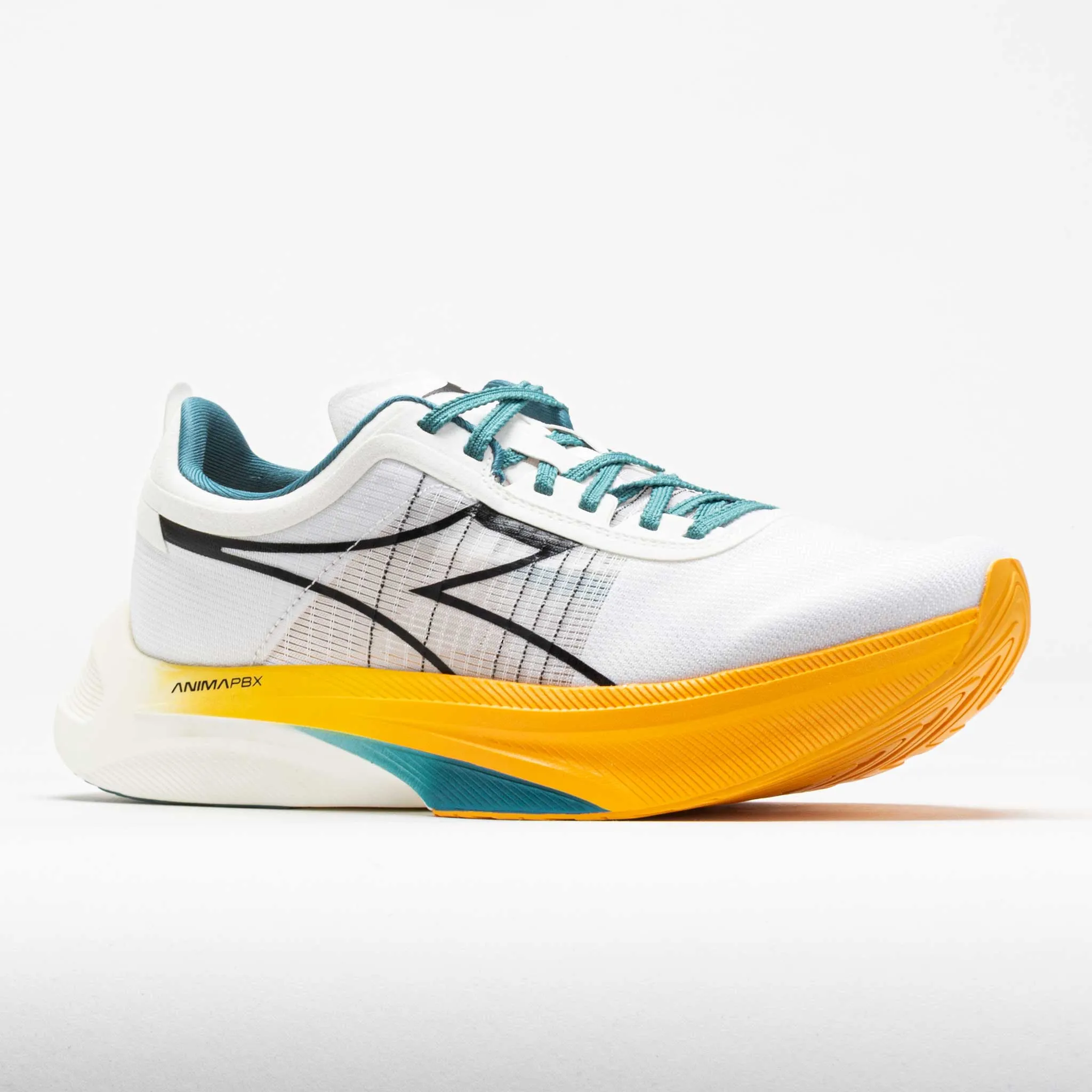 Diadora Gara Carbon Unisex  White/Black/Kumquat running with a GPS tracker speed development running shoe promotion