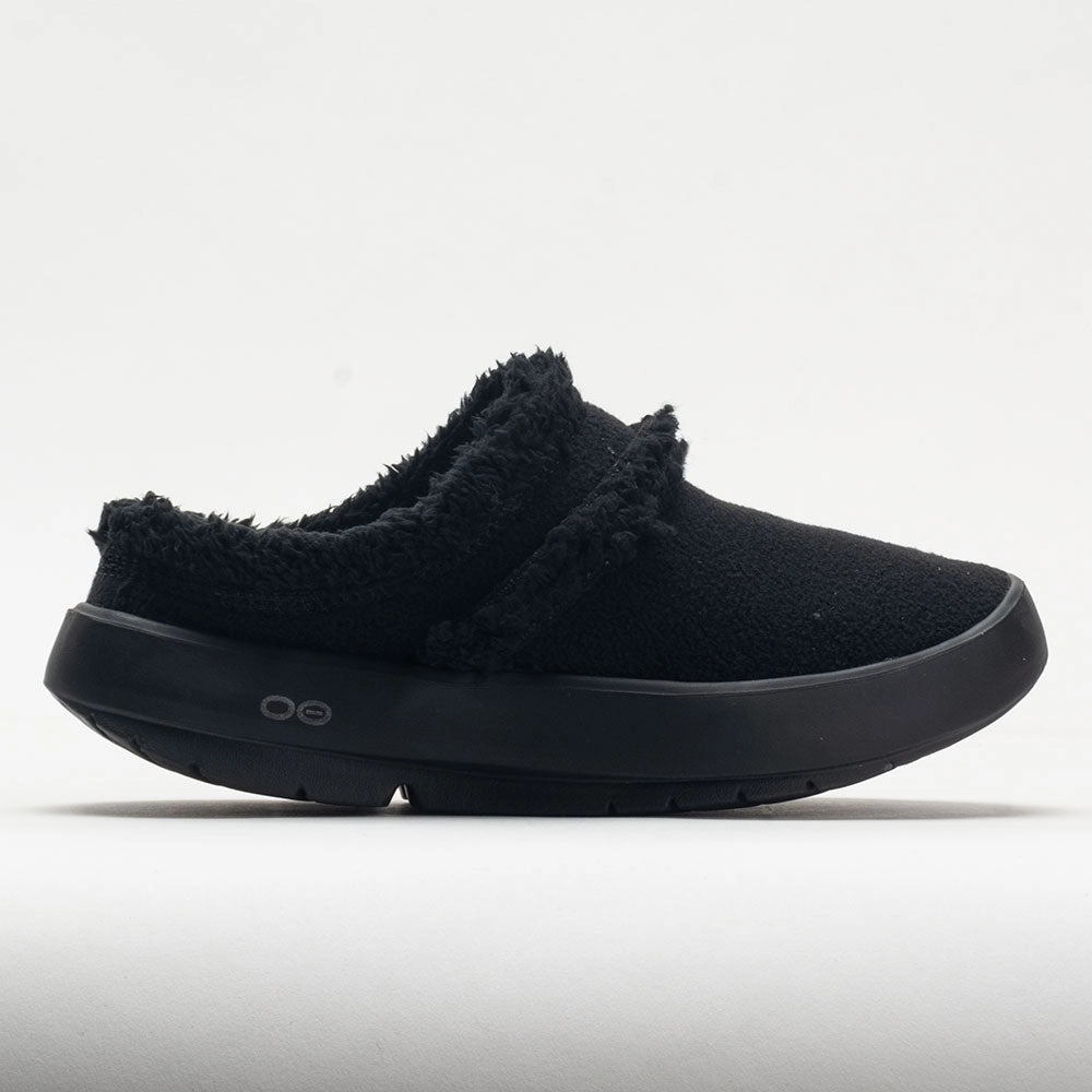 running with a slip - on design OOFOS OOcoozie Mule Women's  Black