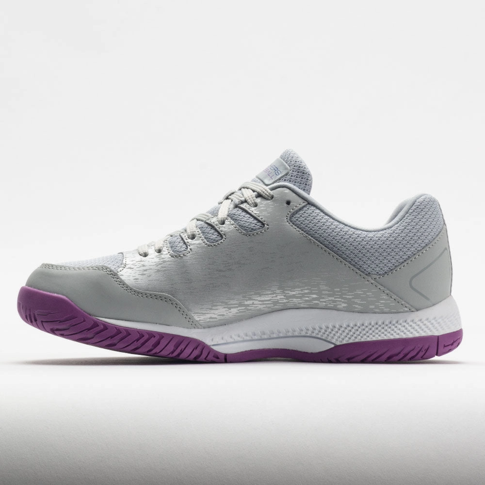 Secure lockdown Light Motion Skechers Viper Court Women's  Grey/Purple