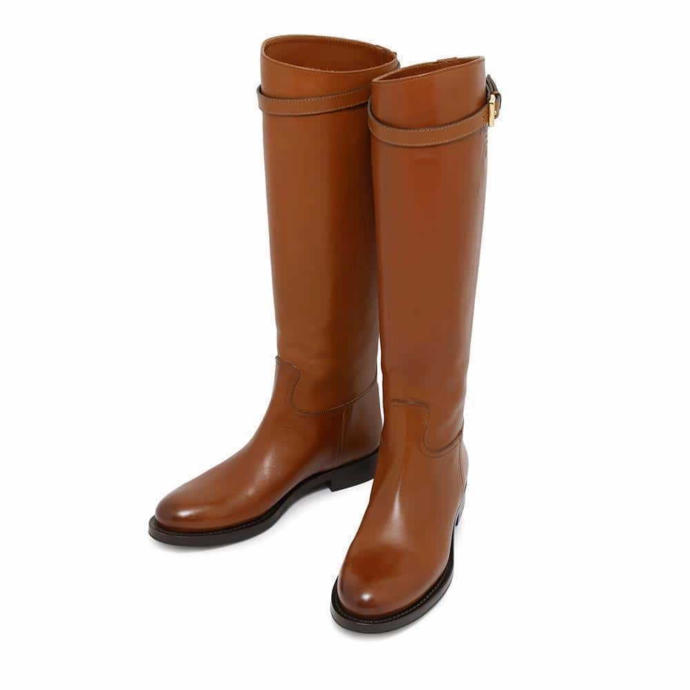 PRADA Knee-high boots Brown1W175M Leather Size 38 Warm Insulation