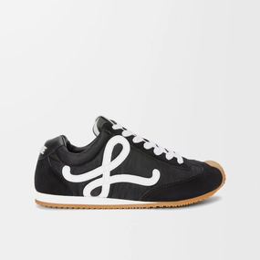 Black Ballet Runner 2.0 In Nylon And Calfskin Designer Sneakers for Men and Women Back Tab