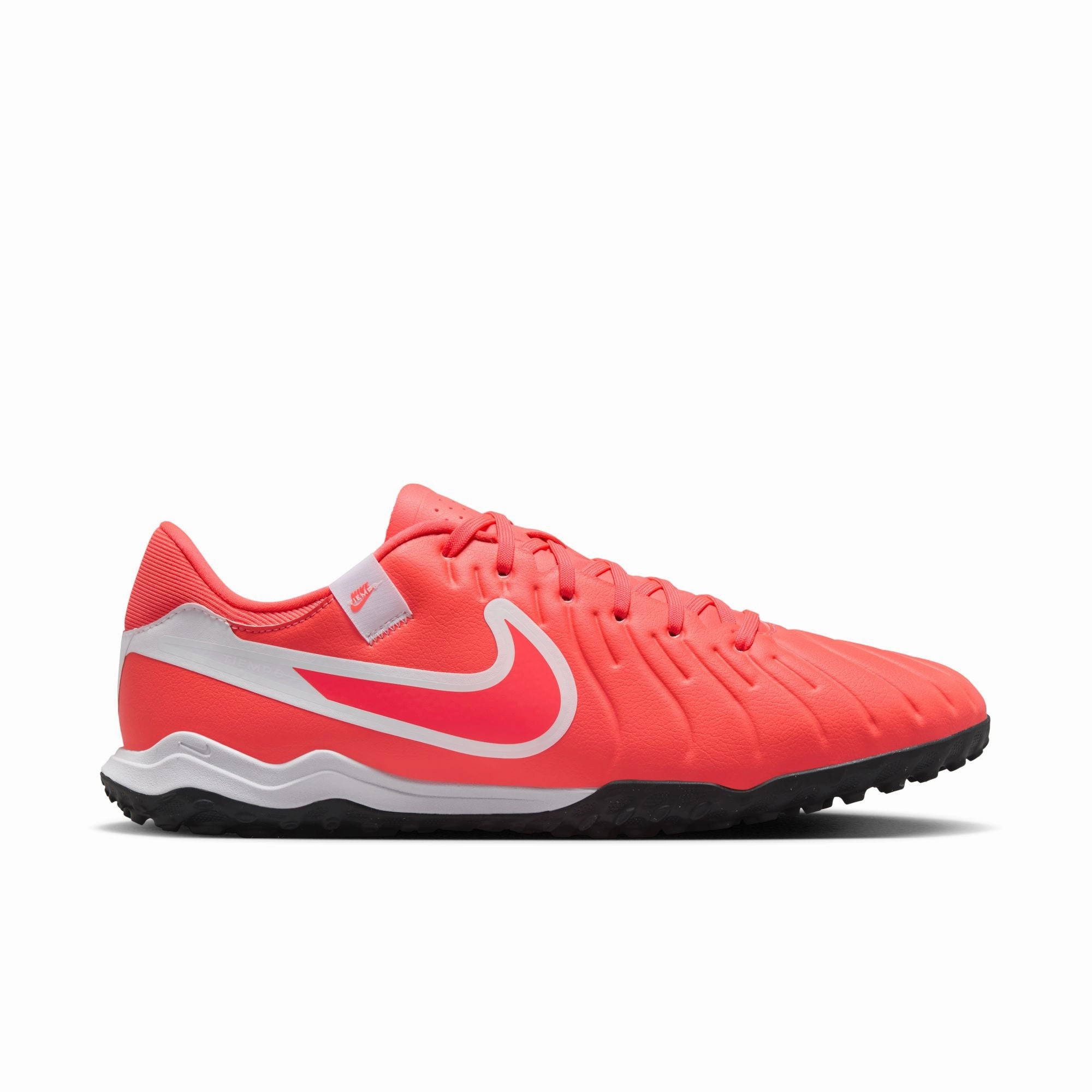 Nike Tiempo Legend 10 Academy TF Turf Soccer Shoes - Hot Lava/ White High Performance Ventilated Fit
