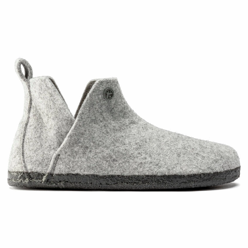 Buckle Closure Gentle Support Shoes Andermatt Wool/Shearling Light Grey