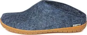Cushioned Insole Open Heel/Slip on Denim (Rubber)