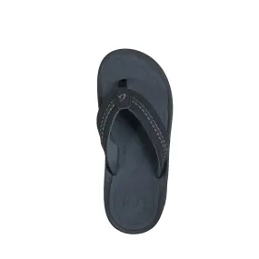 Back to Nature Non-slip Fit Men's Hokua Flip Flop Sandal-Black/Dark Shadow
