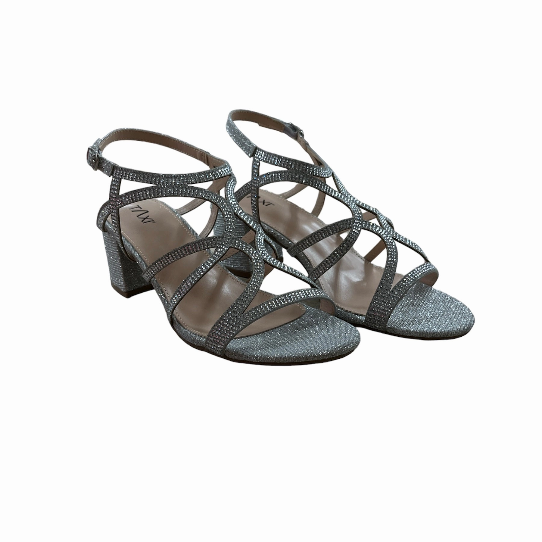 Relaxed Flip-flops Harper-02 Silver Glitter