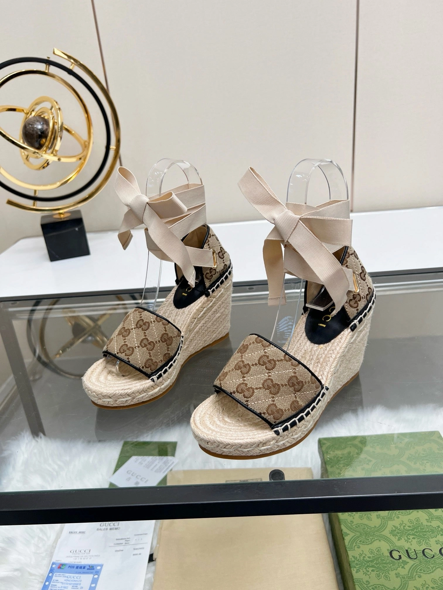 SE1326 GC Wedge High Heel Sandals / Size5-11 Wrap Around Strap