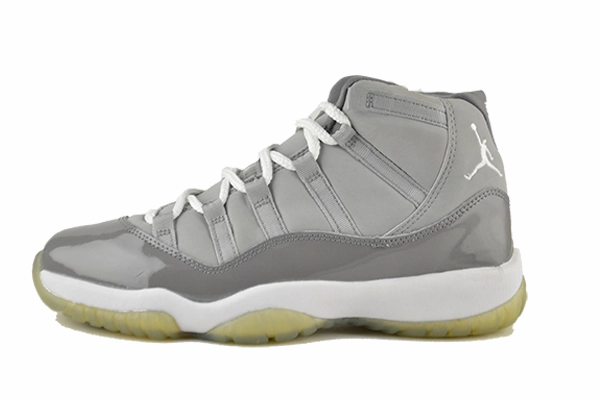 Air Jordan 11 "Cool Grey" OG running in well - maintained tracks shoes Soft Straps