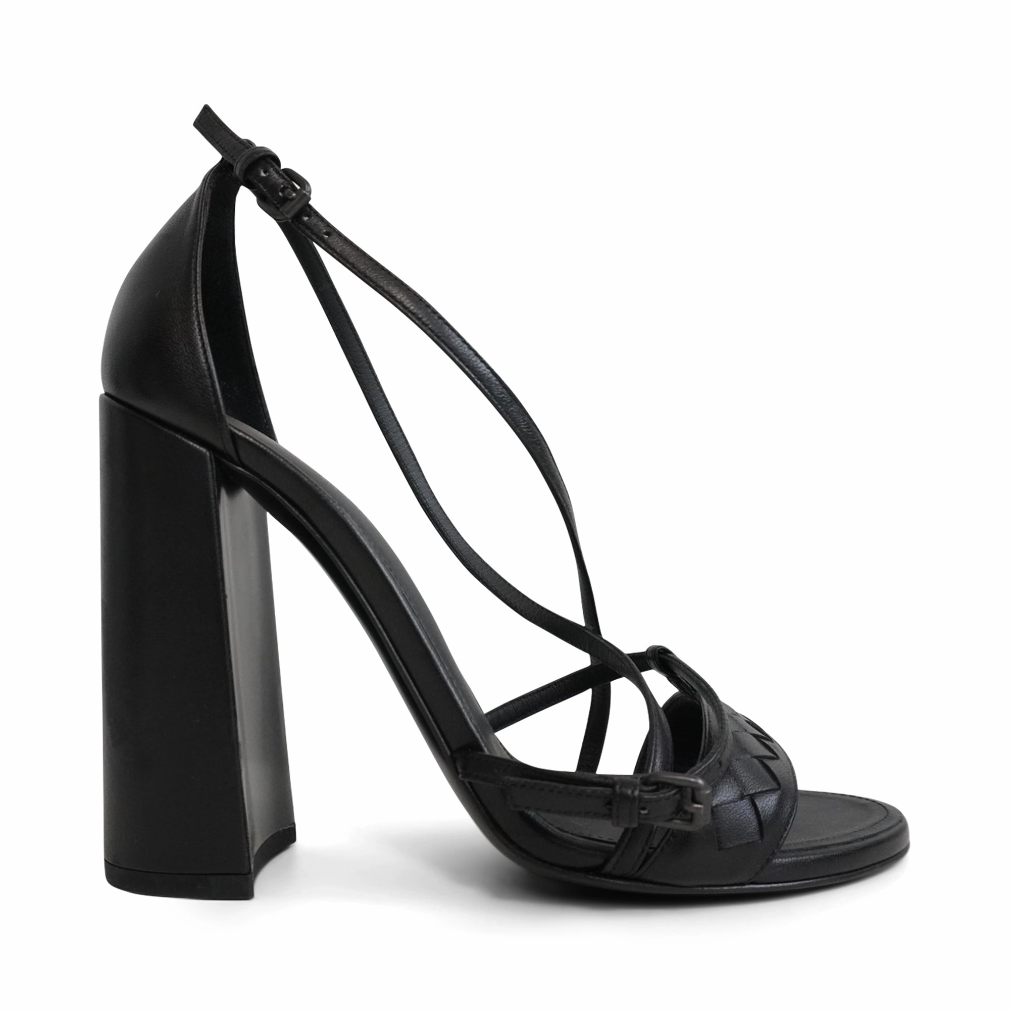 Comfortable Lightweight Footwear Bottega Veneta Block Heel Sandals - Women's 38