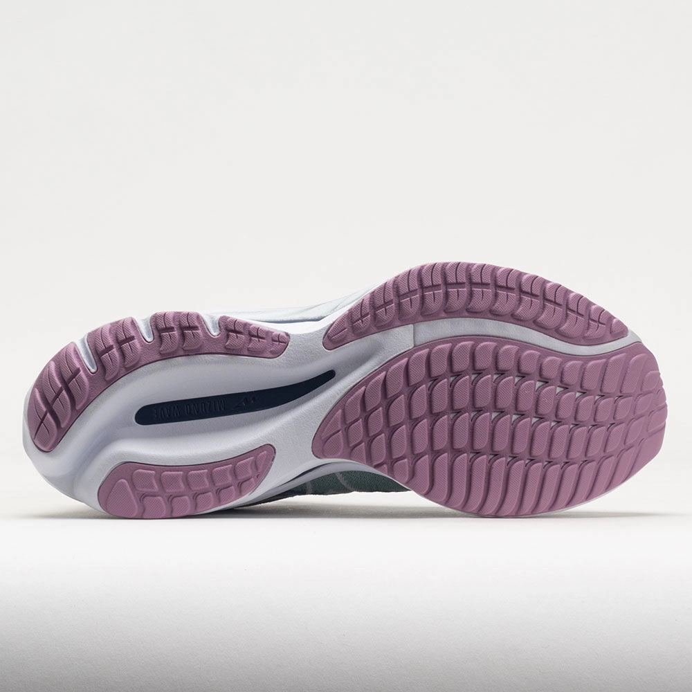 Mizuno Wave Rider 27 Women's  Blue Surf/Snow White weather - resistant shoes