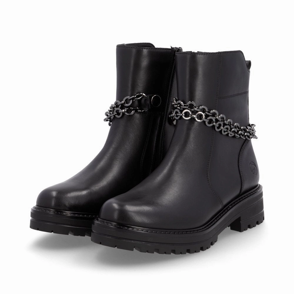 D2285-00 Elizabeth Hurley Side Zip Black Durable Material