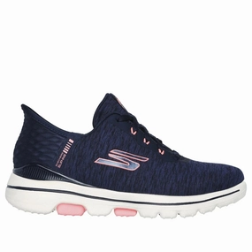 Women's Skechers Slip-ins: Go Golf Walk 5 Navy/Pink Mountain Hike Root Path