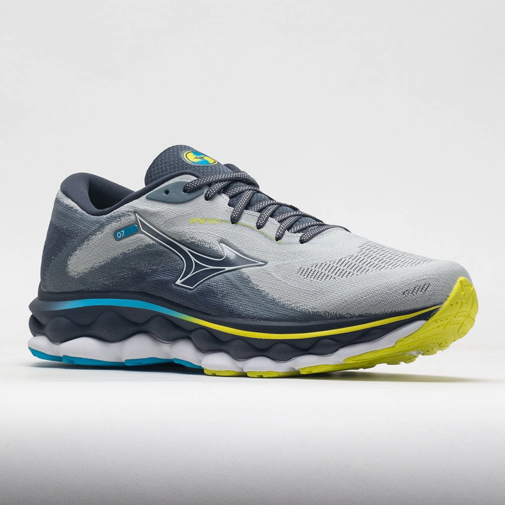 Enhanced Traction Mizuno Wave Sky 7 Men's  Pearl Blue/White