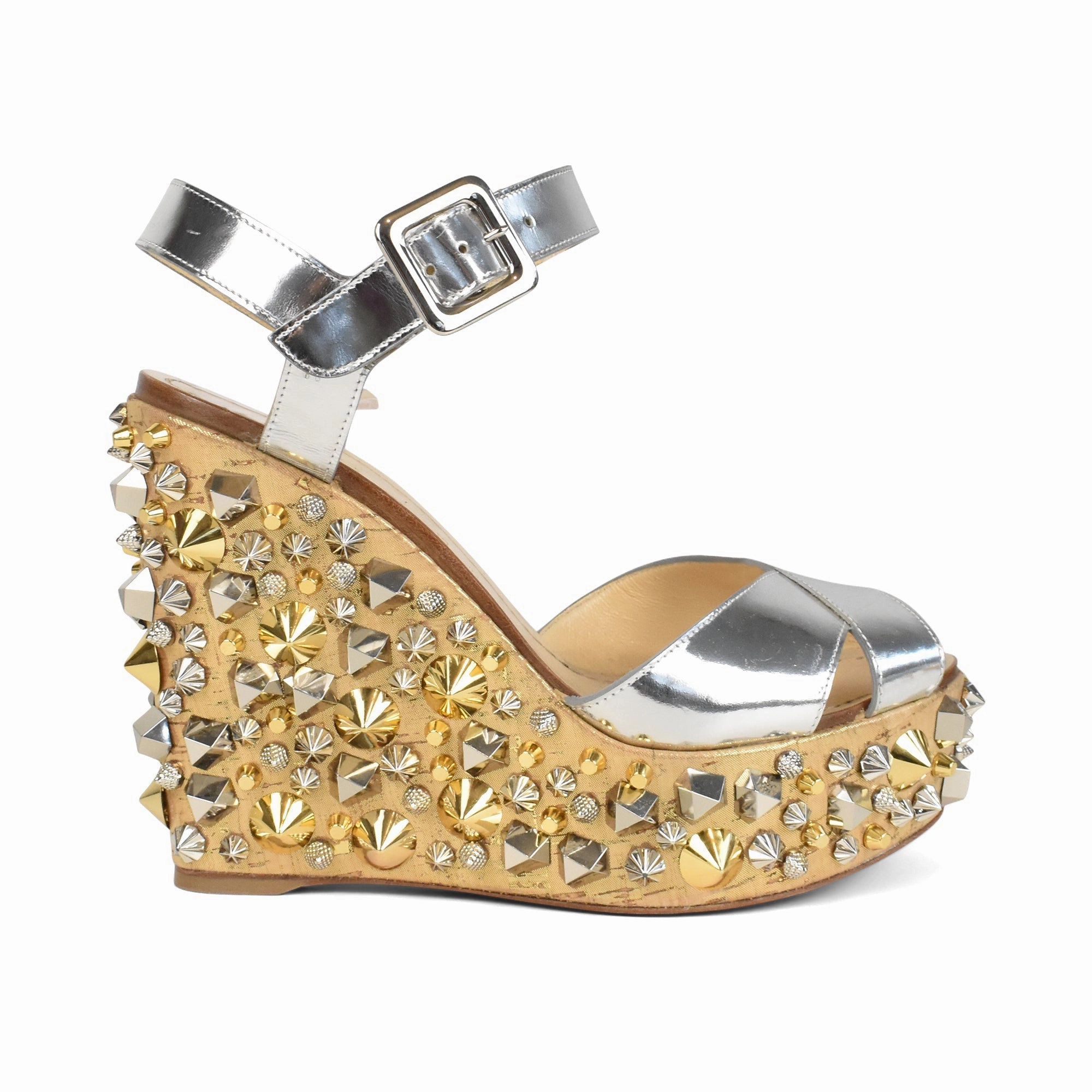 Christian Louboutin 'Almeria' Wedges - Women's 35 Charming Shoes Office Edge