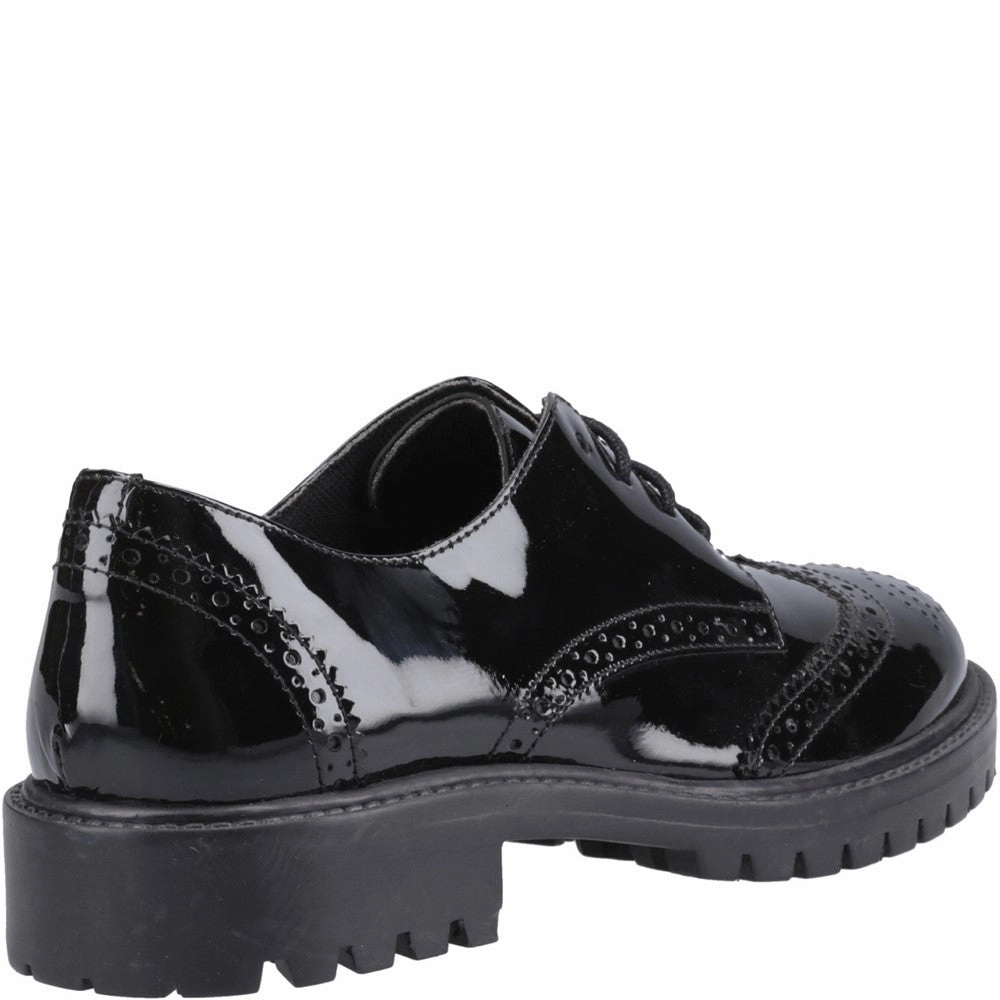 Travel Routine Hush Puppies Athena Patent Junior School Shoes