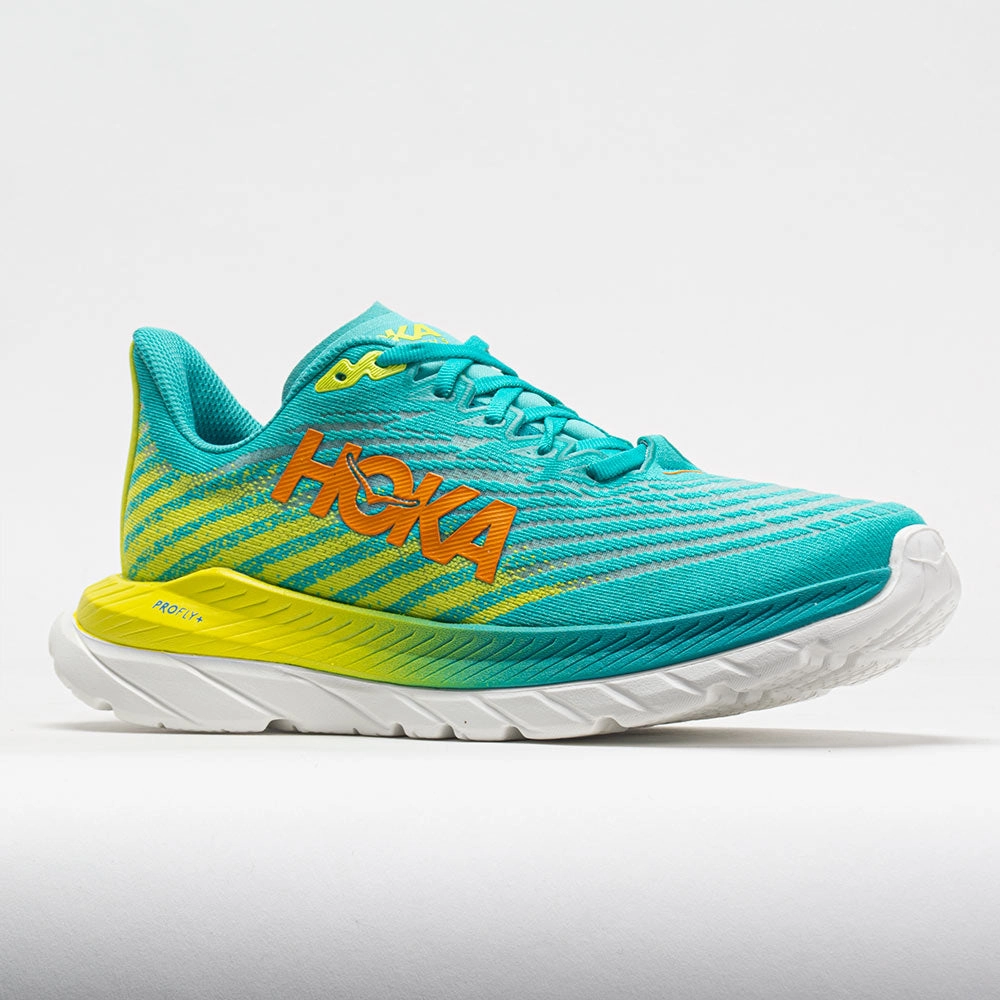 HOKA Mach 5 Women's  Ceramic/Evening Primrose running in a truss bridge area shoes advanced - user - appropriate shoes