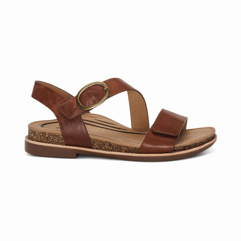 Women's Tamara Asymmetrical Quarter Strap Walnut Sunday Best heel cup