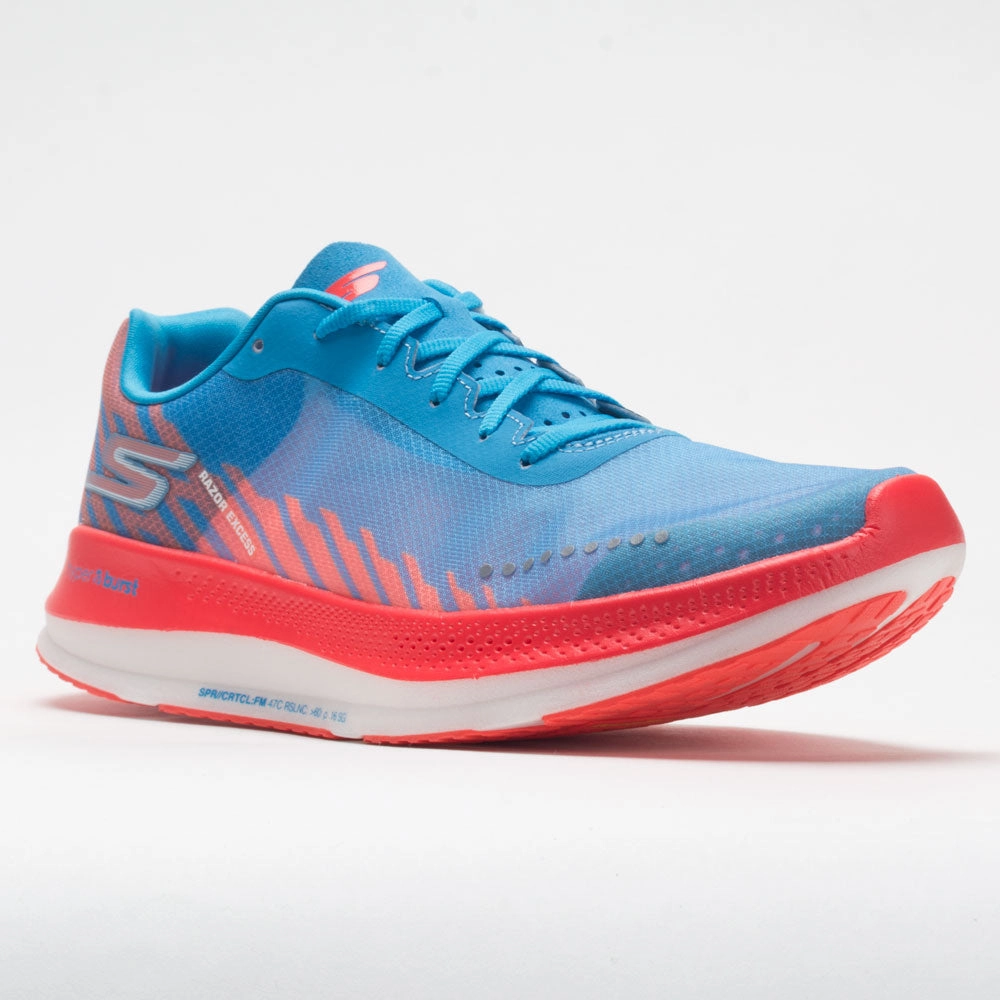 Affordable Everyday Shoes Skechers GOrun Razor Excess Women's  Blue/Coral