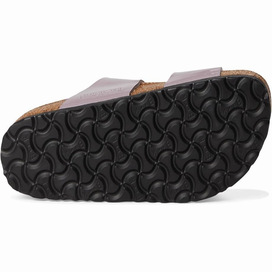 Sydney Luxe Buckle Faded Purple Patent Narrow Minimal Lifestyle Slides Leisure Adventure Shoes