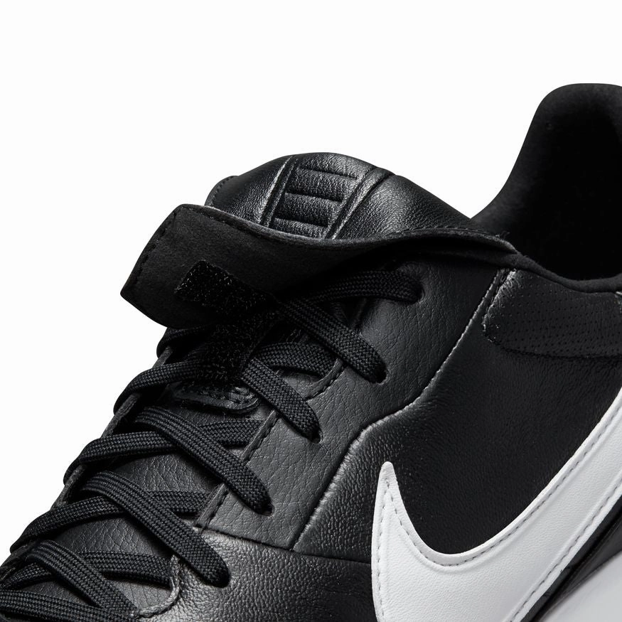 The Nike Premier 3 Artificial Turf Soccer Shoe - Black/White Padded collar Team Gear