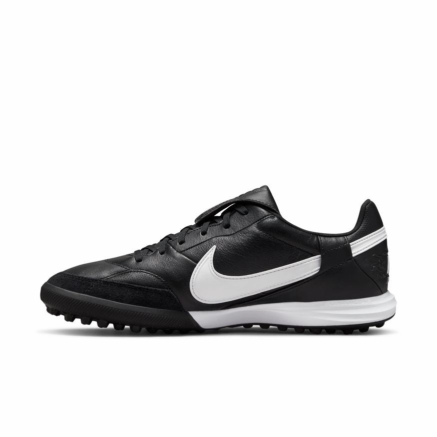 The Nike Premier 3 Artificial Turf Soccer Shoe - Black/White Tactical Moves 3D Texture