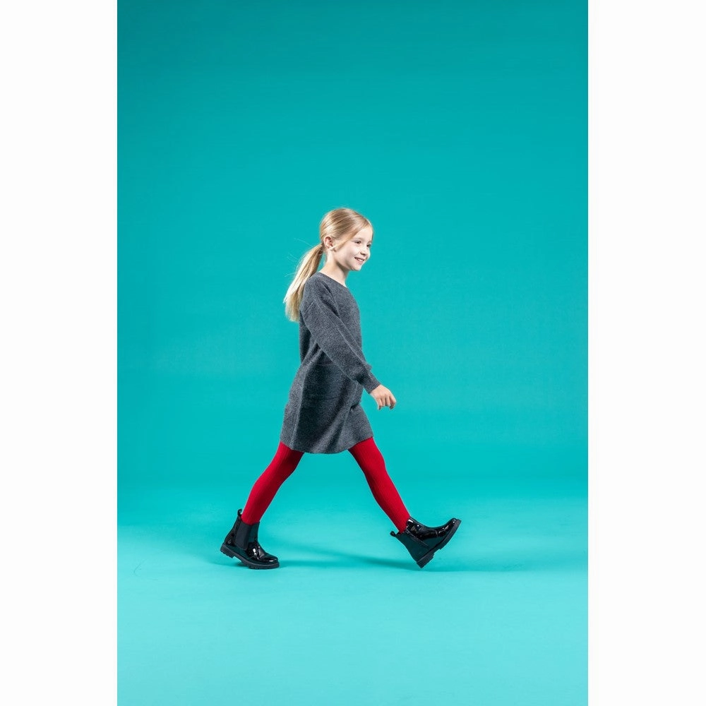 Hush Puppies Laura Patent Junior School Boots Clean Movement