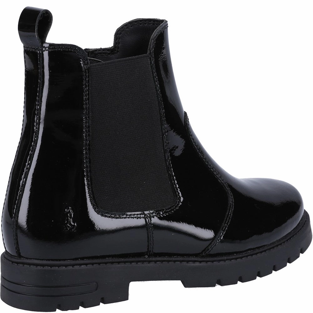 Functional Form Slip Grip Hush Puppies Laura Patent Junior School Boots