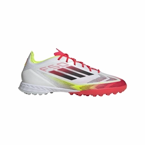 running with a GPS tracker adventure - running shoes adidas F50 Pro TF Turf Shoes - ftwr white/core black/solar yellow