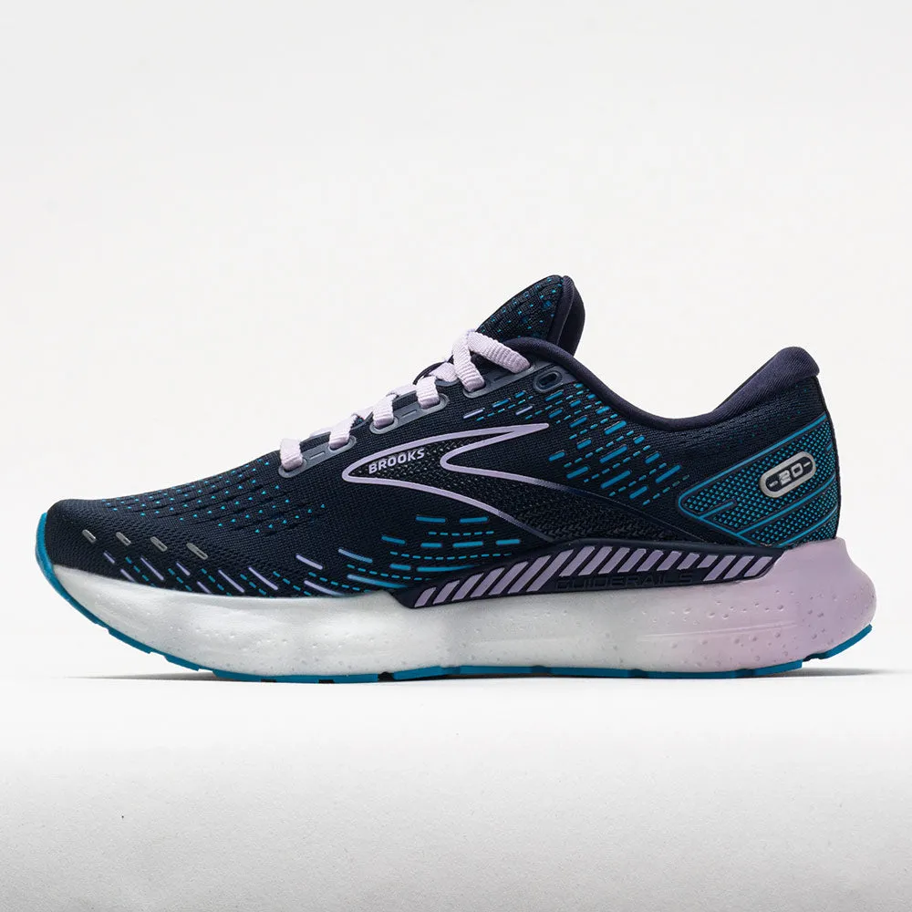 Wide - base military - training running shoes Brooks Glycerin GTS 20 Women's  Peacoat/Ocean/Pastel Lilac