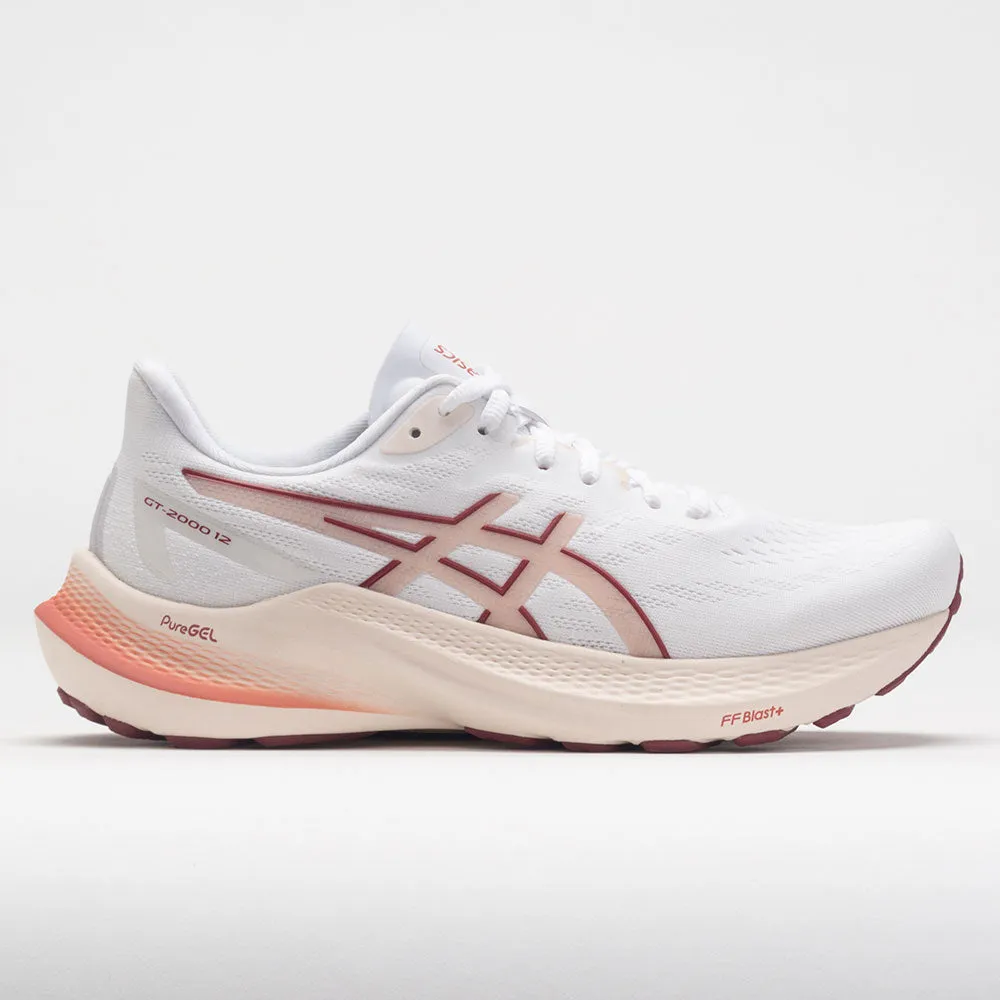 beginner - friendly ASICS GT-2000 12 Women's  White/Light Garnet