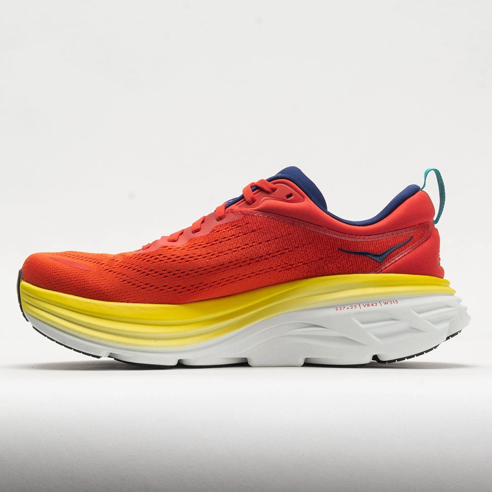 morning running shoes HOKA Bondi 8 Men's  Red Alert/Flame