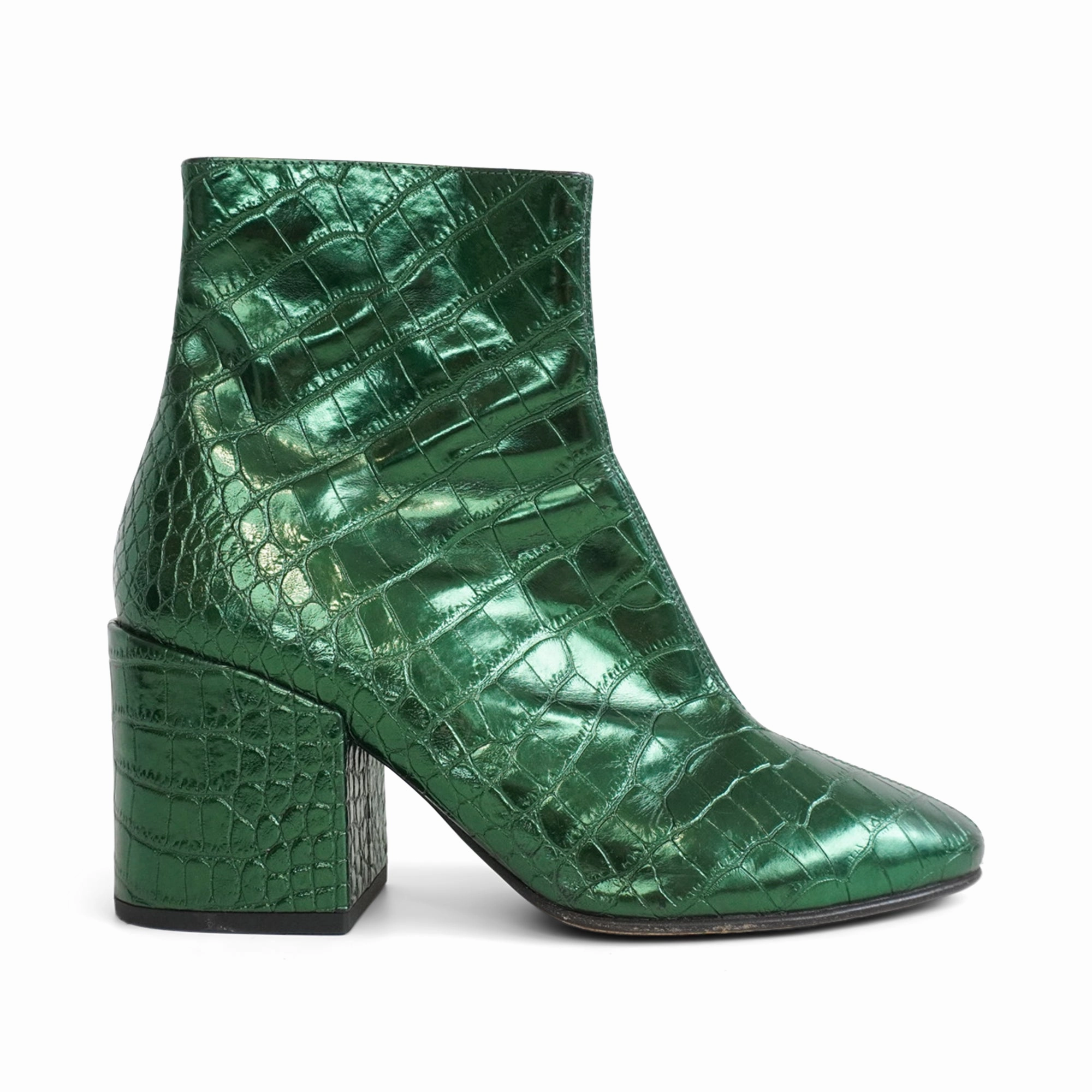 Dries Van Noten Metallic Ankle Boots - Women's 38 Practical Build Comfortable Stride