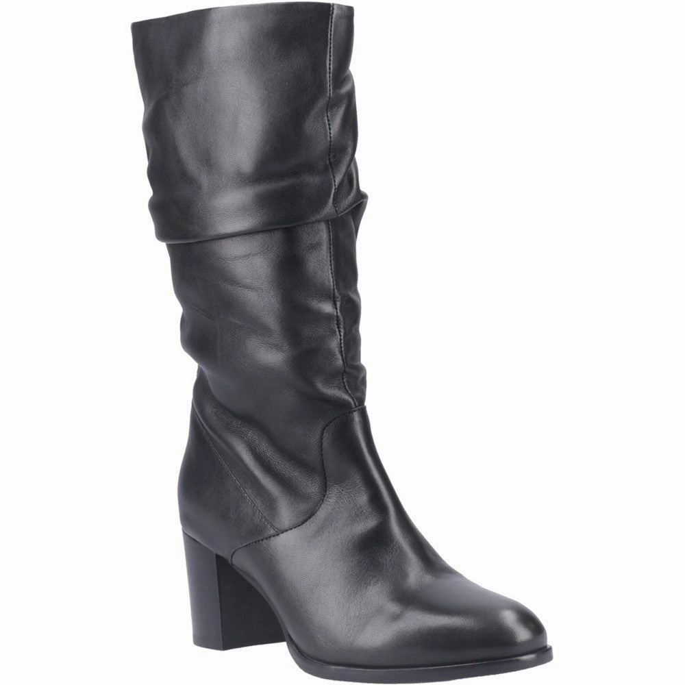 Cool Days Air Circulation Hush Puppies Cosima Leather Ruched Boot