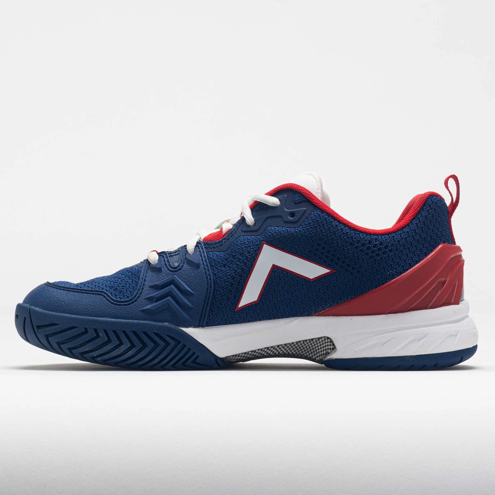 running in a marina area shoes Tyrol Velocity V Men's  Wide Navy/Red/White