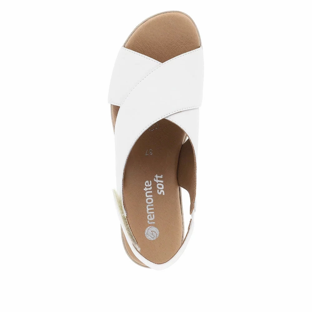 Storm Step Basic Design D0N54-80 White Cross Strap Heel