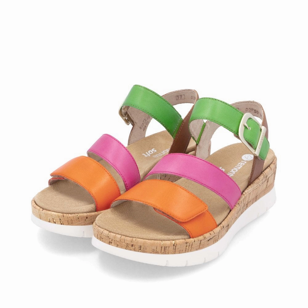 D2P50-90 Fuchsia Multi Velcro Three Strap Fresh Touch