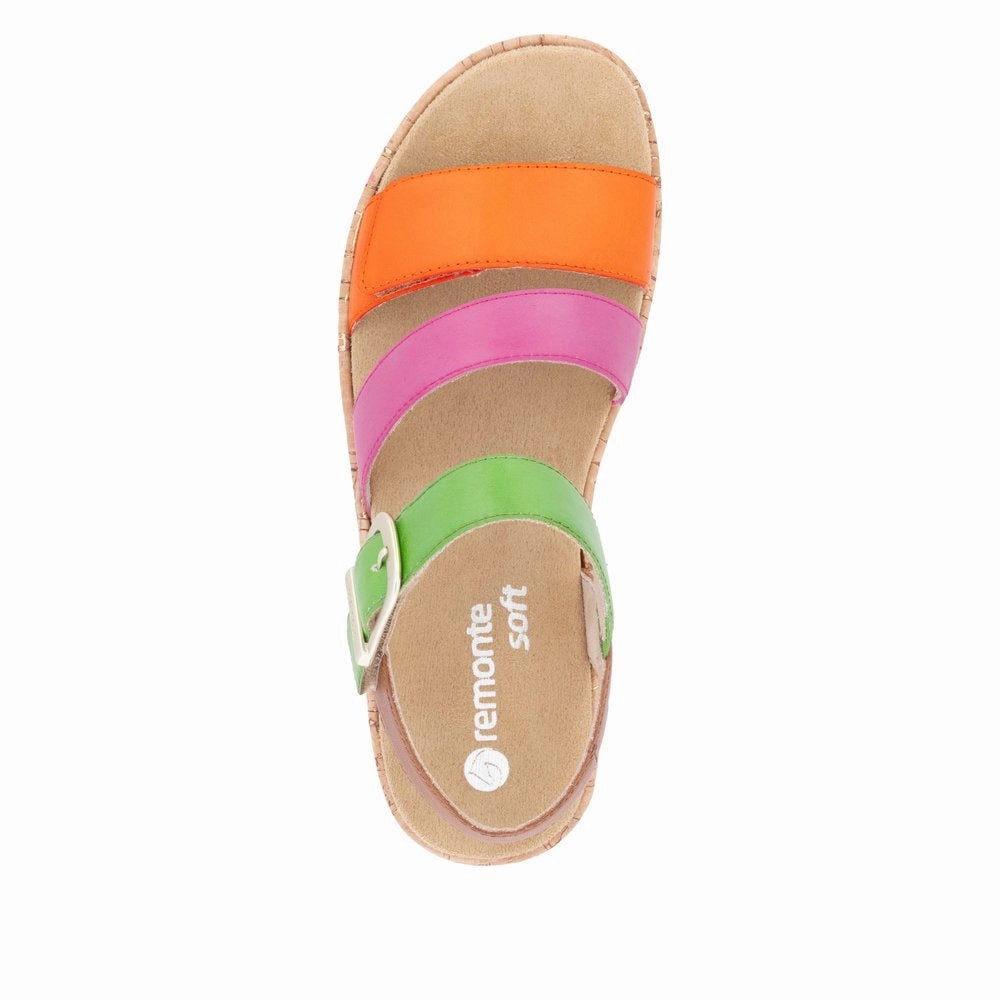 D2P50-90 Fuchsia Multi Velcro Three Strap Stylish Support Stretch fit