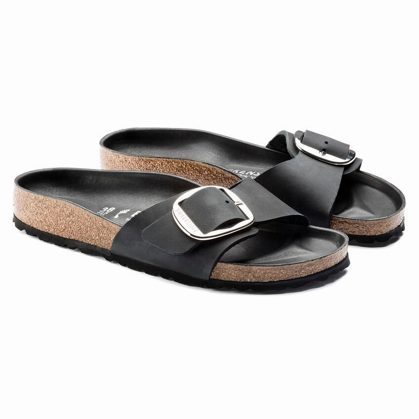 Cool Lifestyle Slides Madrid Big Buckle Black Narrow