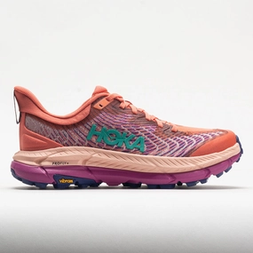 Easy to Carry water - resistant HOKA Mafate Speed 4 Women's  Camellia/Peach Parfait
