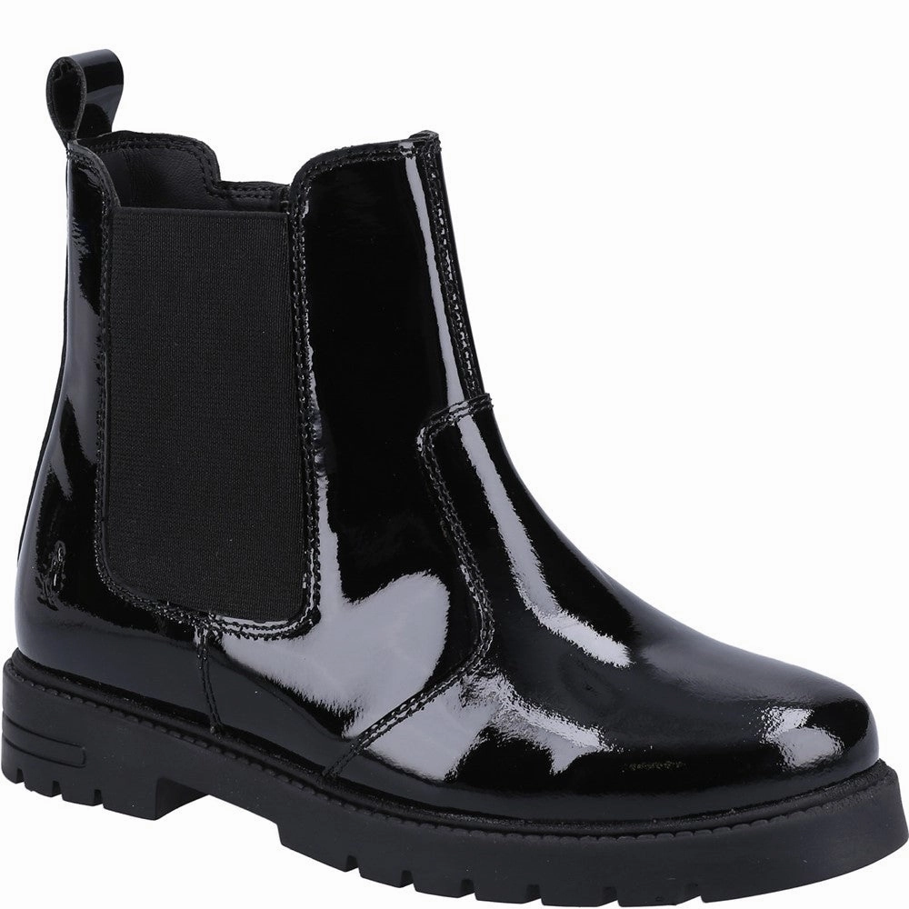 Hush Puppies Laura Patent Senior School Boots Lake Side