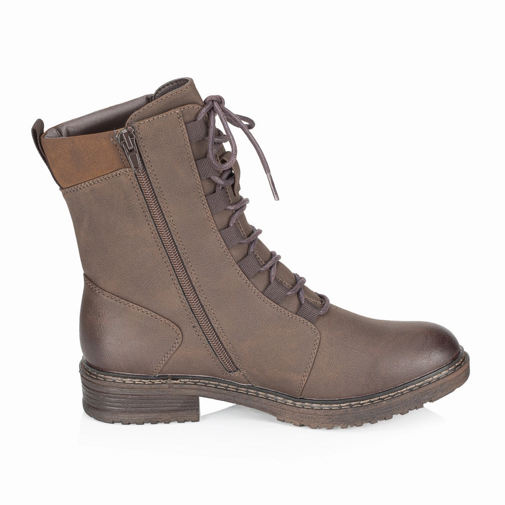 Slip-On Style Performance Focus 94720-25 Faded Brown Ankle Lace/Zip RTex