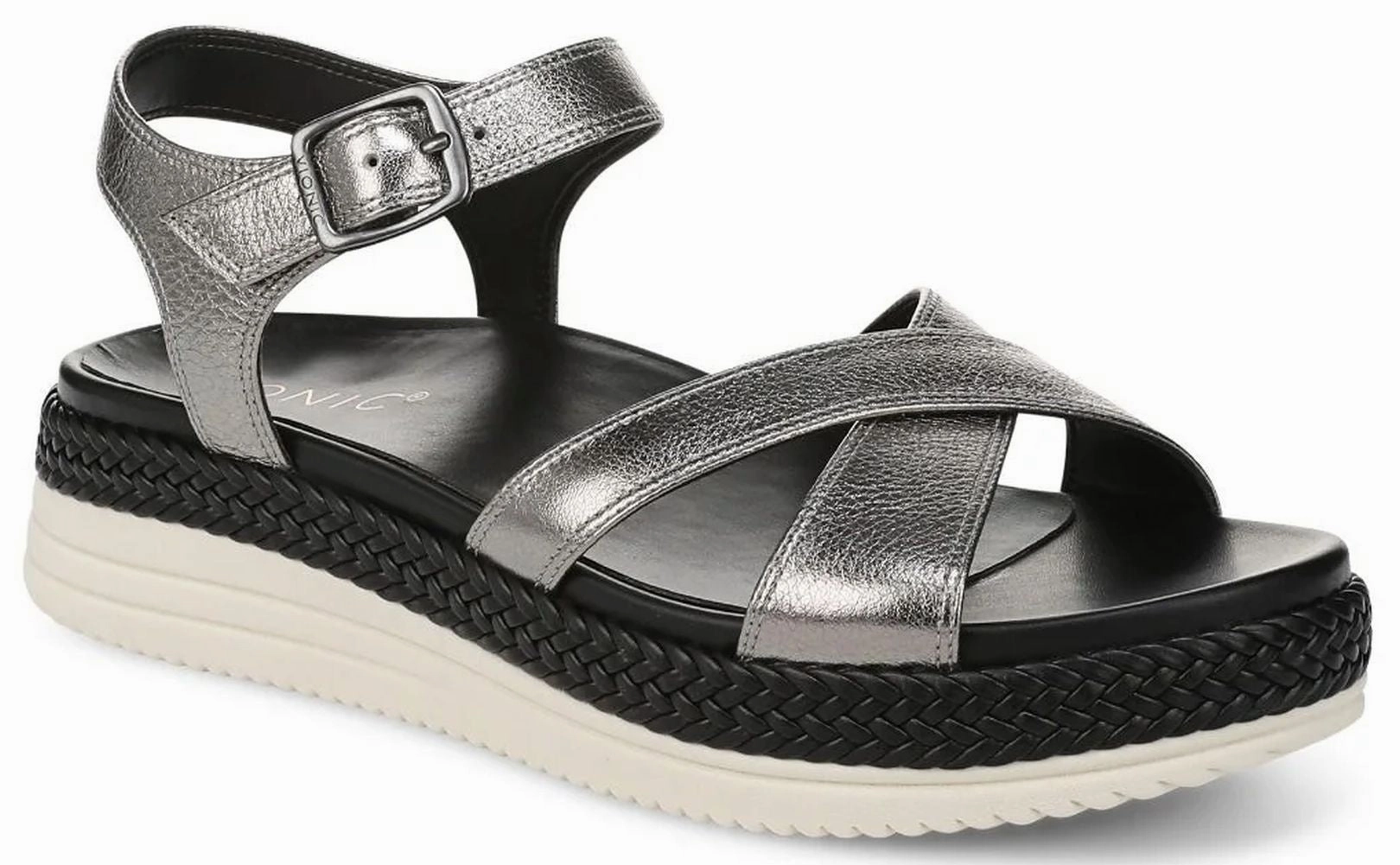 Vionic Women's Mar Strappy Platform Sandal Canvas Material Street Casual