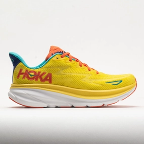 HOKA Clifton 9 Men's  Passion Fruit/Maize rigid - upper - feature shoes
