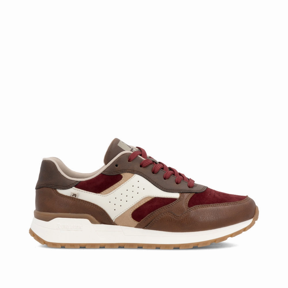 W0607-35 Lace Up Brown/Burgundy Multi Street Motion Cloud Like