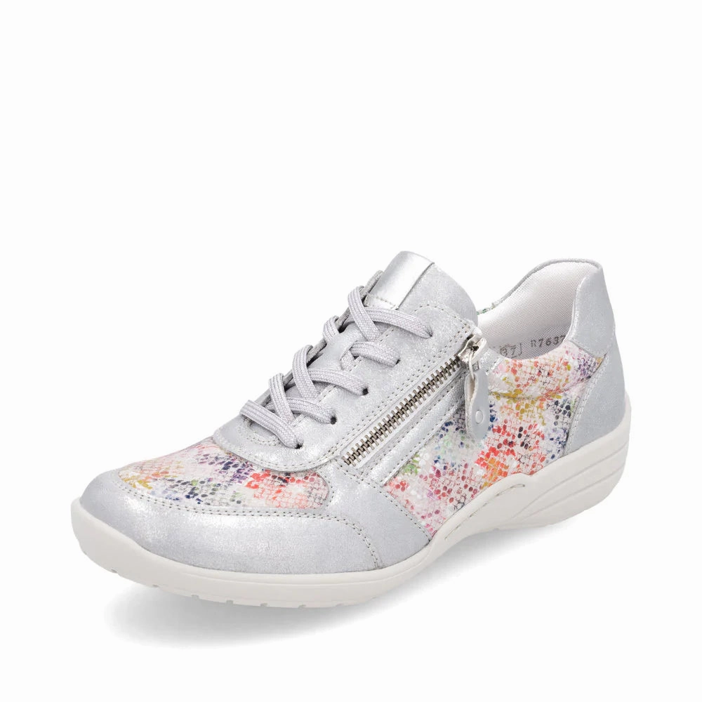 R7637-40 Floral Multi Lace/Side Zip WideToeBox warm weather