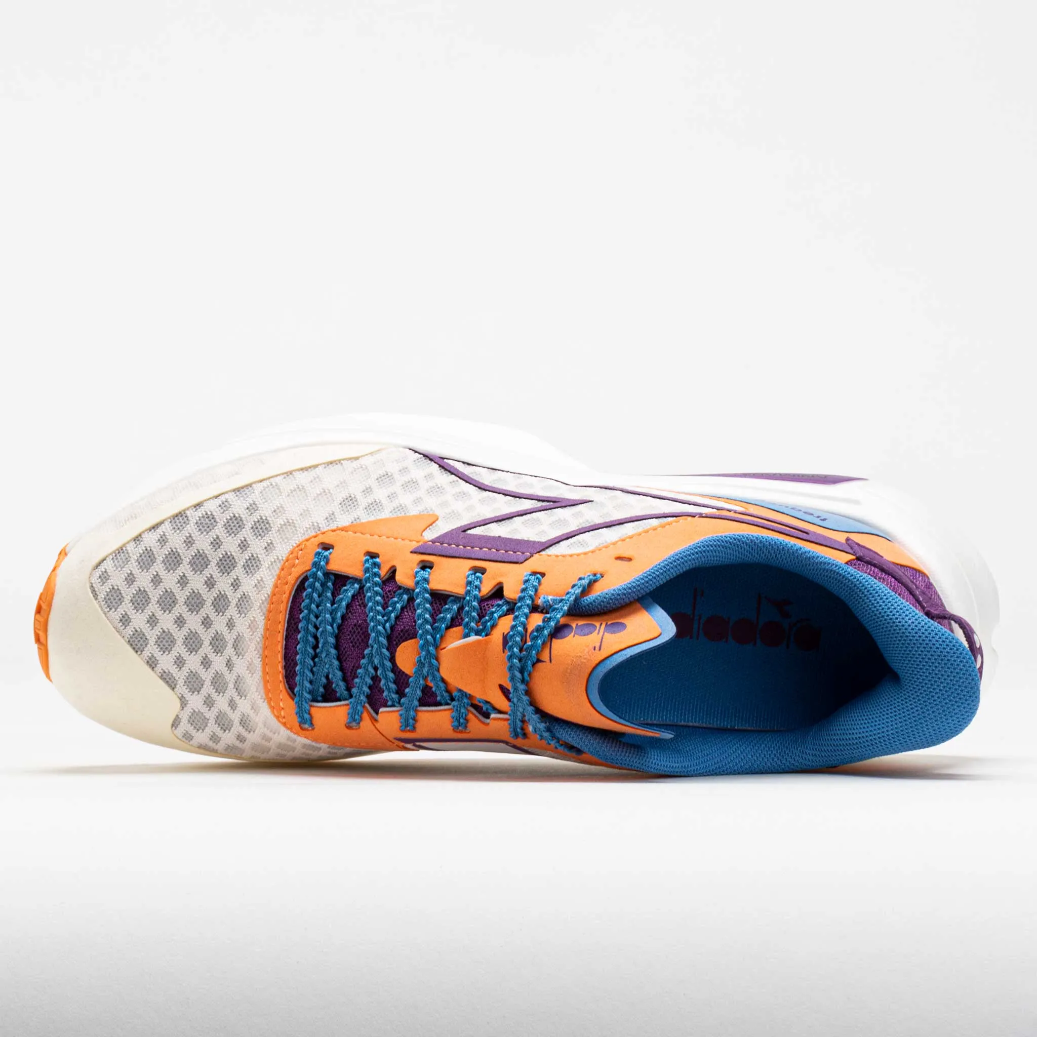 Diadora Frequenza Men's  Whisper White/Sunset Purple running in a trail race shoes