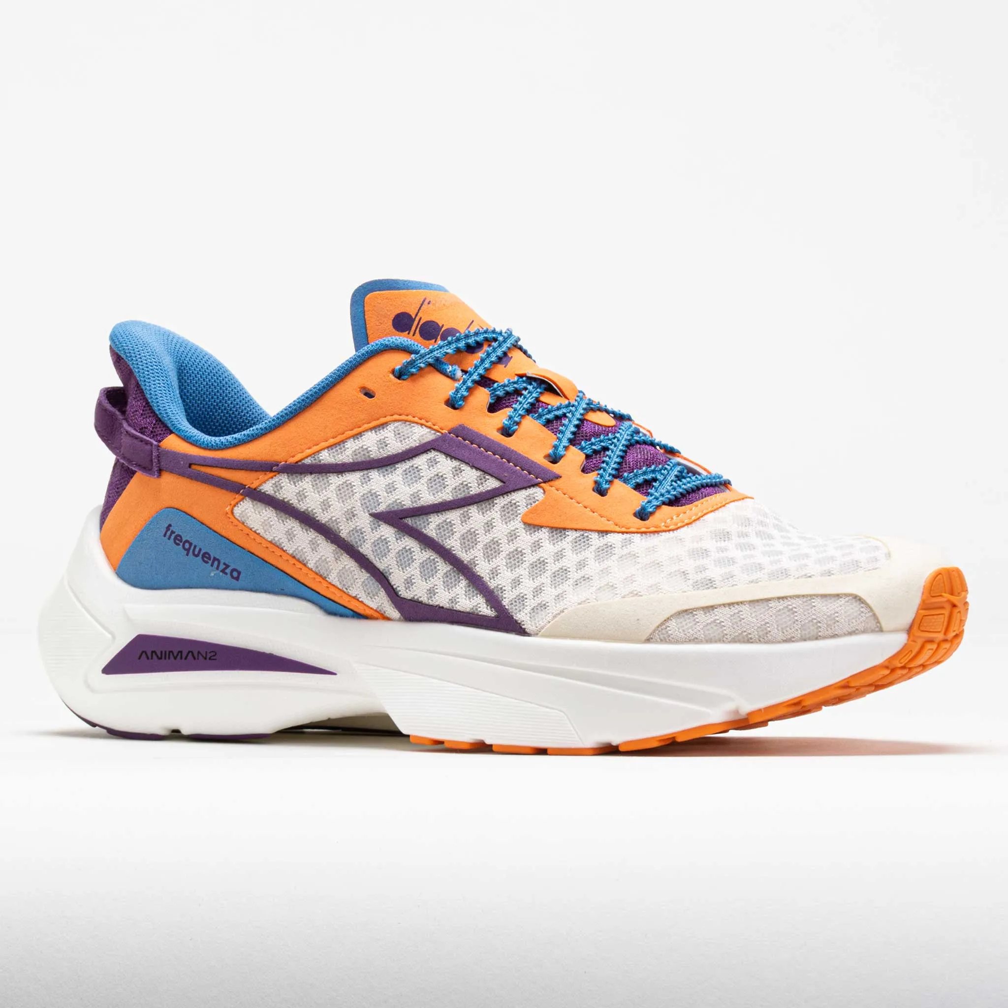 Diadora Frequenza Men's  Whisper White/Sunset Purple reduced fatigue Versatile Grip